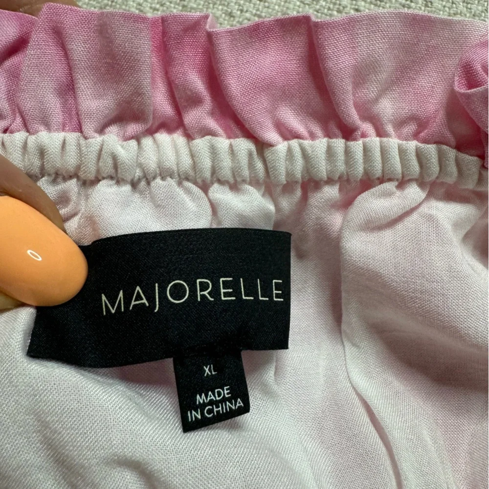Majorelle Pink Baker Tie Dye Halter Ruffle‎ Tassels Mini Dress XL - Picture 6 of 8